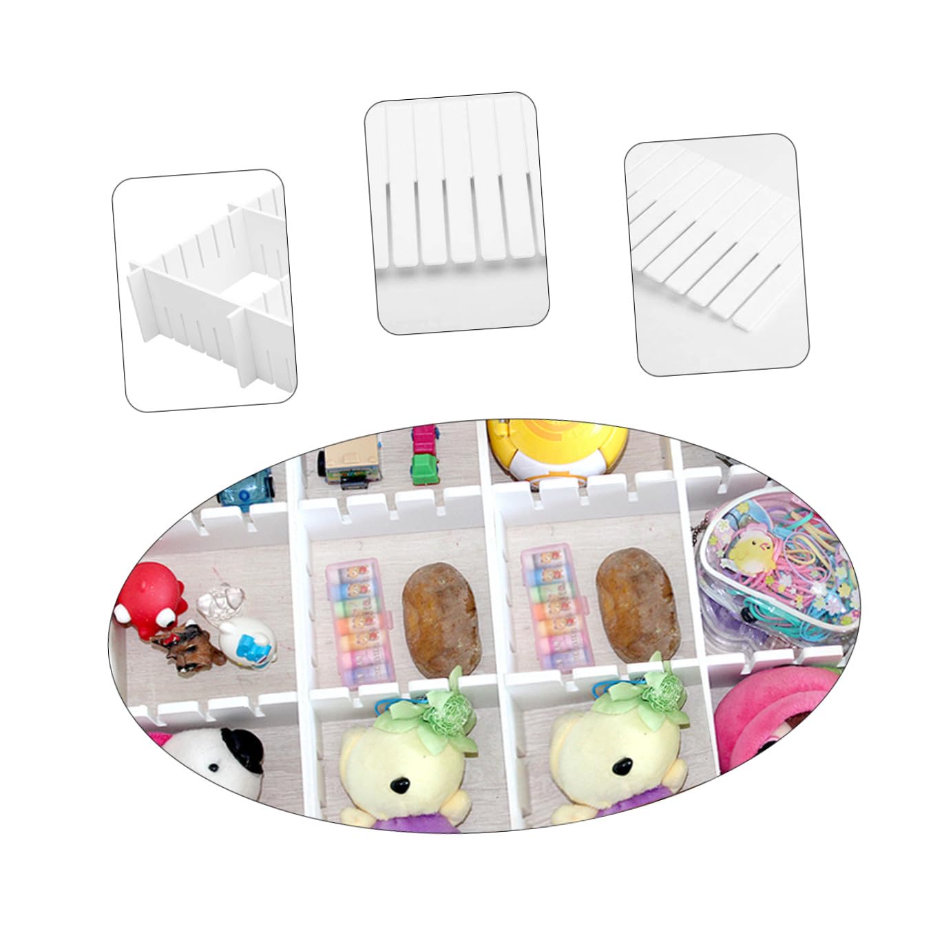 Diviseurs de tiroir en plastique PP BETOOKY 34 pièces 47x9 cm pour rangement modulable cuisine