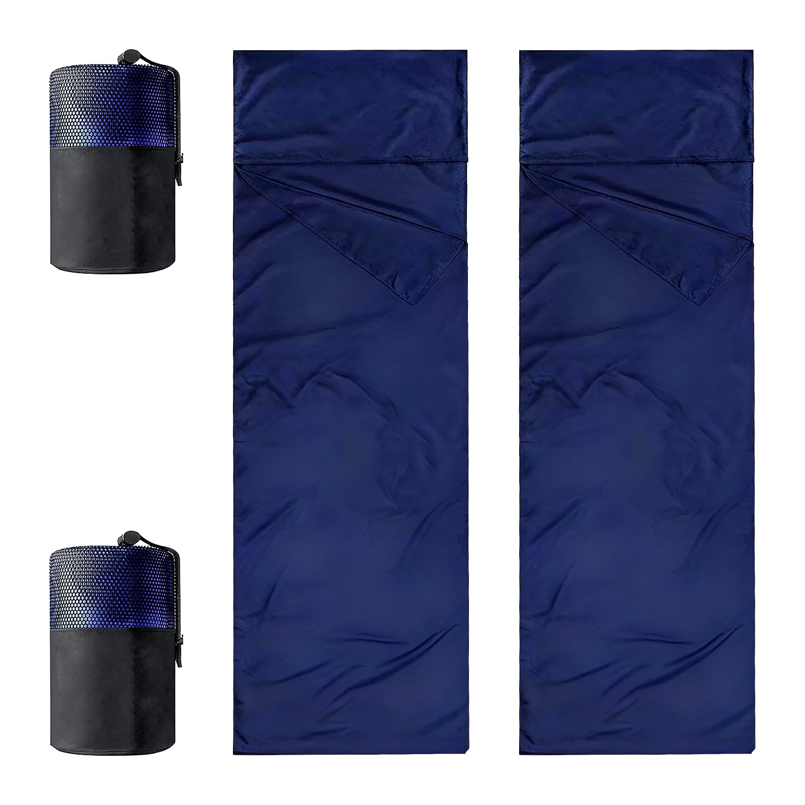 100% Cotton Sleeping Bag Liner for Adults, Soft Anti-Static, Ultralight, Anti-Hygiene Travel Sheet for Hotel/Camping/Hiking/Backpacking/Car Cot,