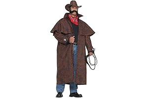 Men's Plus-Size Extra Big Fun Tex Costume Duster Coat
