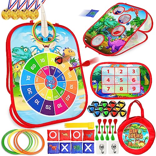 Chennyfun Dartscheibe Wurfspiel Gartenspiele für Kinder- 6 in 1...