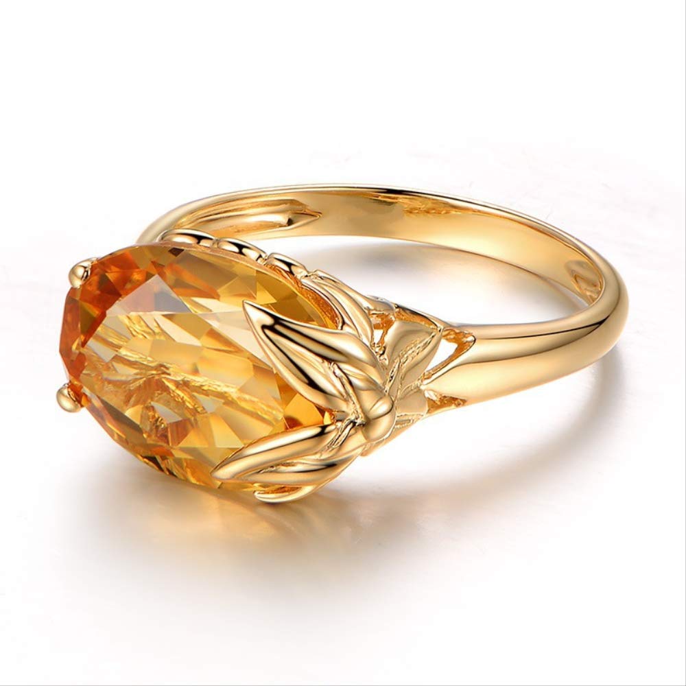 925 Ring für Damen, ovaler Topas-Edelsteinring, weiblicher Schmuck, Verlobung, Jahrestag, Party
