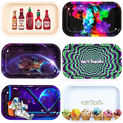 Sky High Metal Rolling Tray - Astronaut In Space - Medium - 7X11 #TOP3