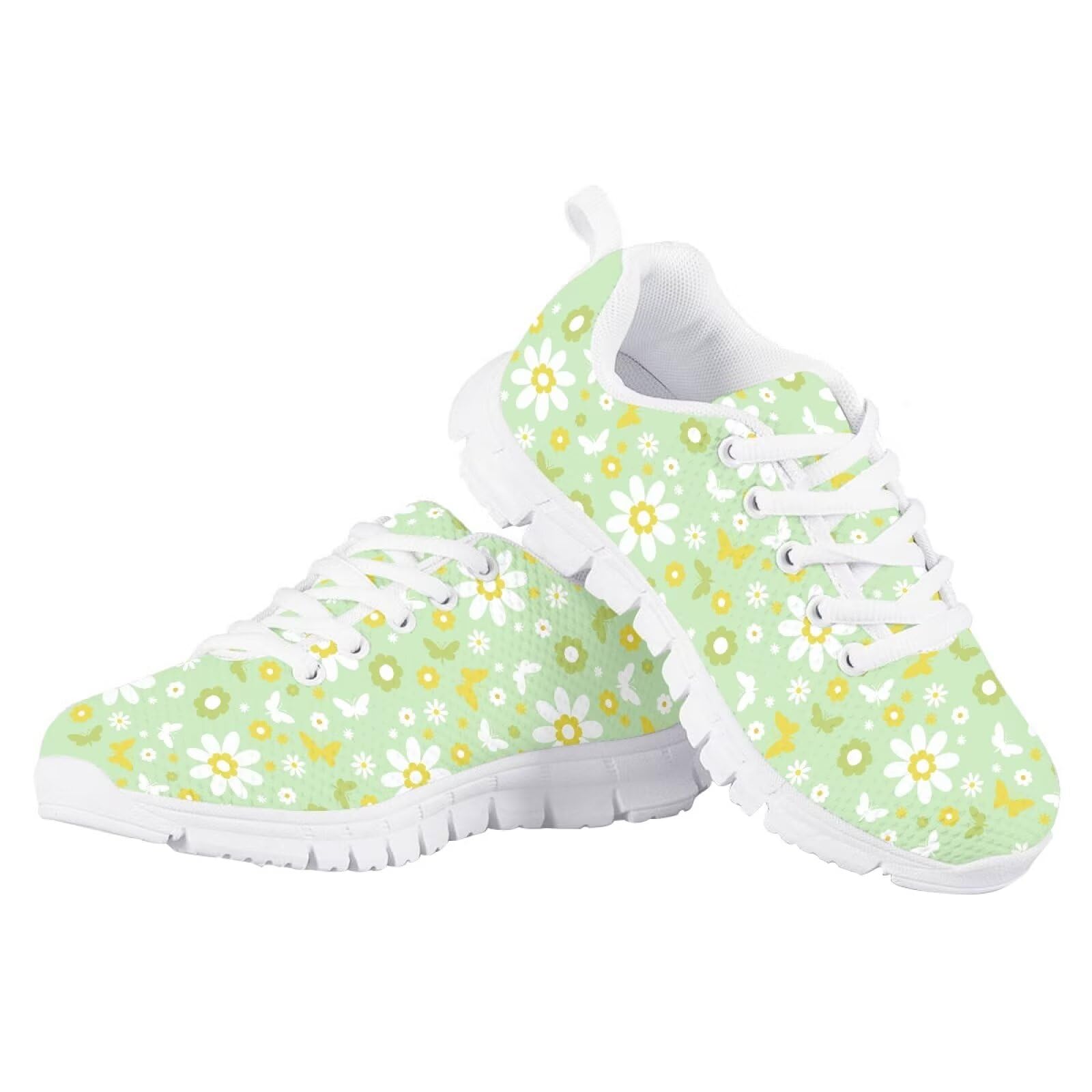 ORGYPET Toddler Sneakers Size 5 Cute Floral Running Shoes Breathable Soft Cozy Tennis Sneaker Lightweight Summer Non Slip Athletic Shoes