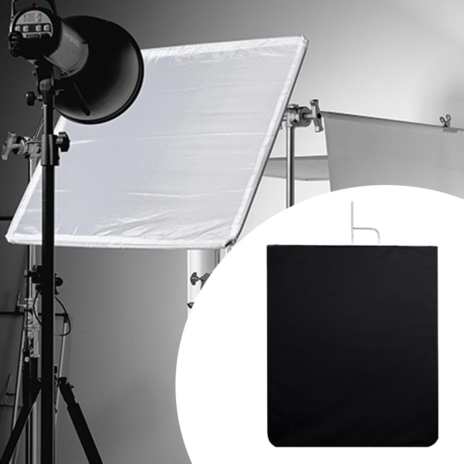 Marco de Bandera para fotografía, Tela Suave y Ligera, Profesional, reemplaza Acero Inoxidable con Tela Negra.