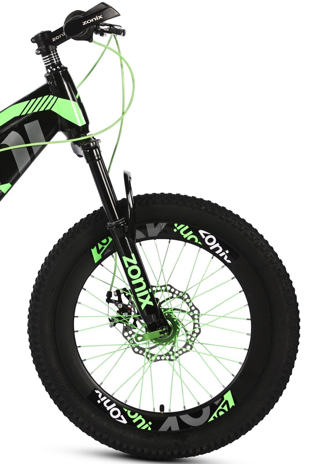 Zonix Kinder-Mountainbike 22 Zoll – Shimano 7-Gang – Scheibenbremsen – MTB Fahrrad für Kinder & Jugendliche – Stabiler Rahmen – GRÜN Sport & Freizeit