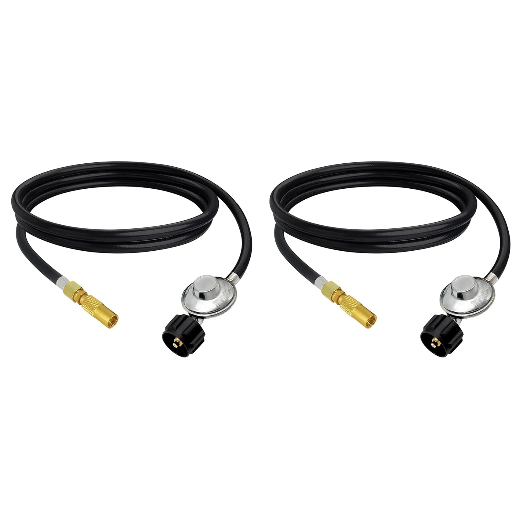 Hndhbfgrt 2X 5Ft Propane Adapter Hose and Regulator Replacement Kit for Roadtrip Grills,QCC1 Low-Pressure Propane Adapter