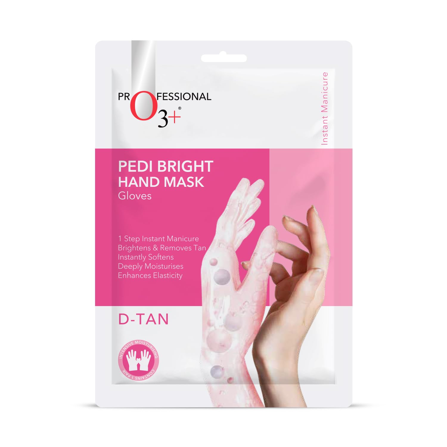 O3+ Pedi Bright Hand Gloves Cream Mask | Intensive Moisturising & Brightening Treatment for Soft, Nourished & Healthy-Looking Hands
