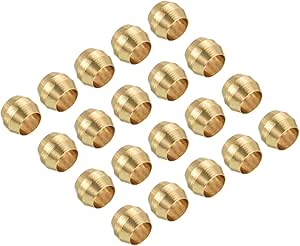 PATIKIL 25 Grain Insert En Laiton Pour Flèche De Tir à L'arc, 8 Pcs Flèche En Laiton Et Cuivre à Vis D'Insertion Pour Flèches En Carbone De 0,244/6,2 Mm