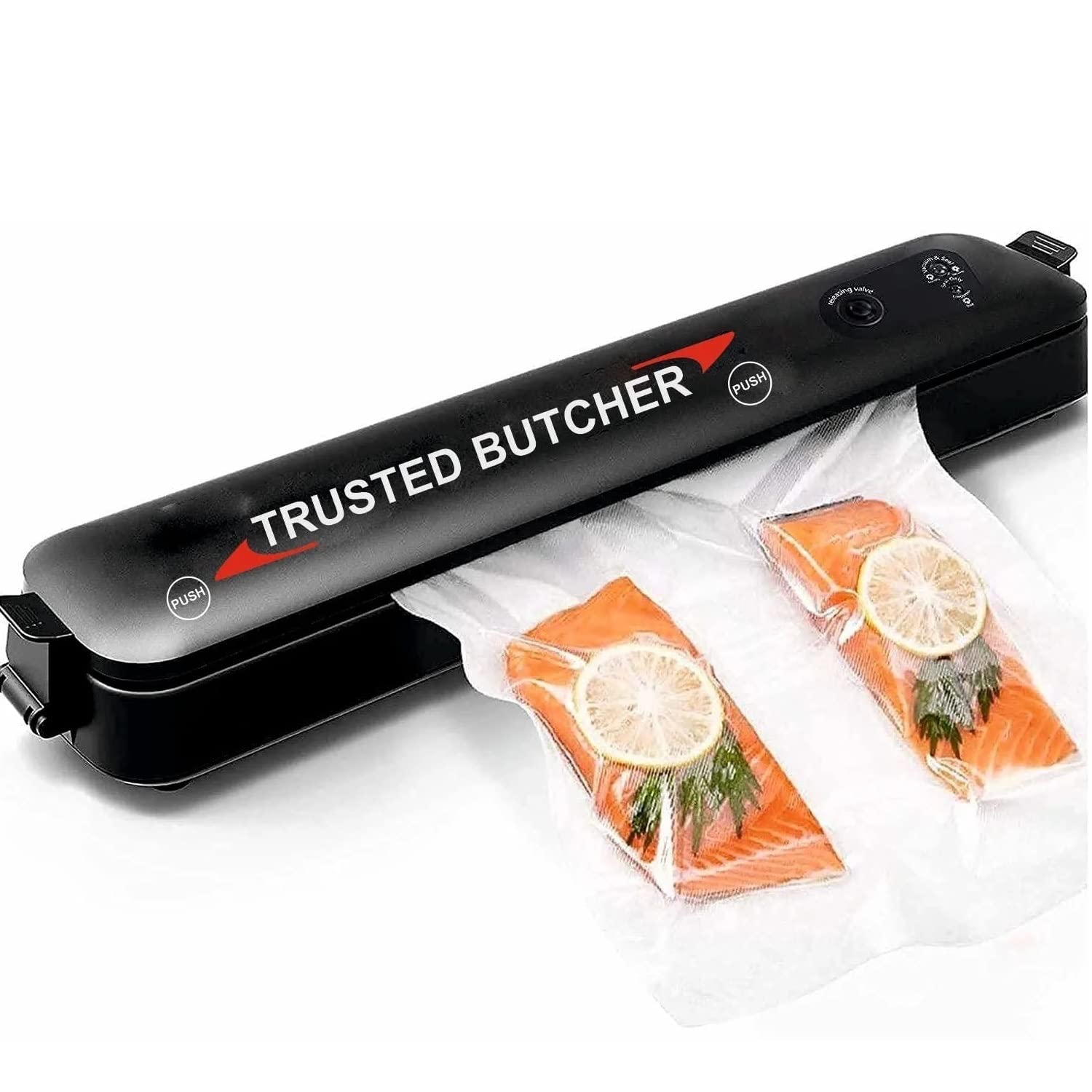 ZAEGO 2in1 Electric Vacuum Sealer for Food Storage with 10 Pcs Seal Bag fresh food-sealer, food-saver, vacuum packing machine for fruits, meat preservation. (Multi Color)