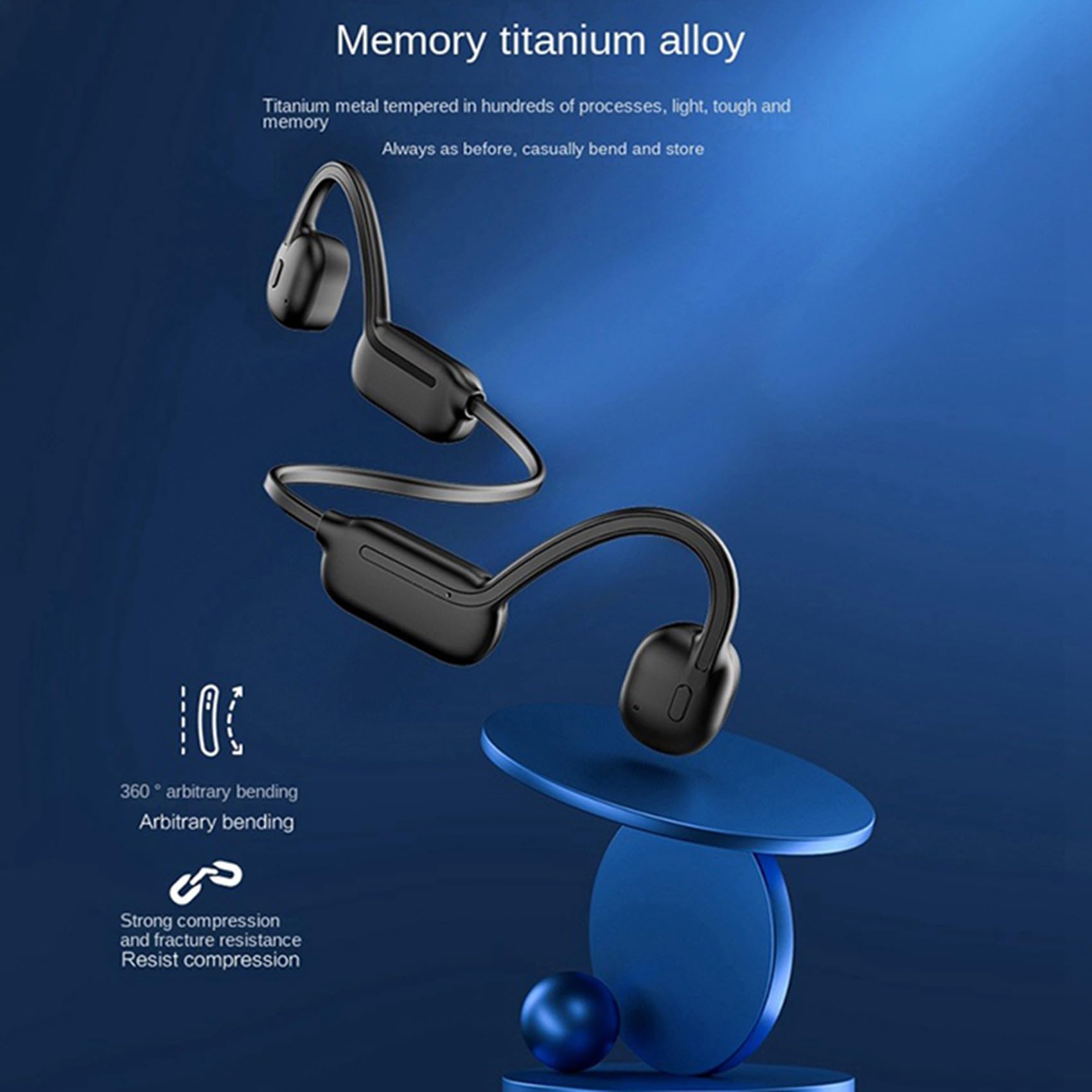 2X Cuffie A Conduzione Ossea Nuoto IPX8 Impermeabili 32GB Cuffie Sportive Auricolari Bluetooth 5.2 Wireless