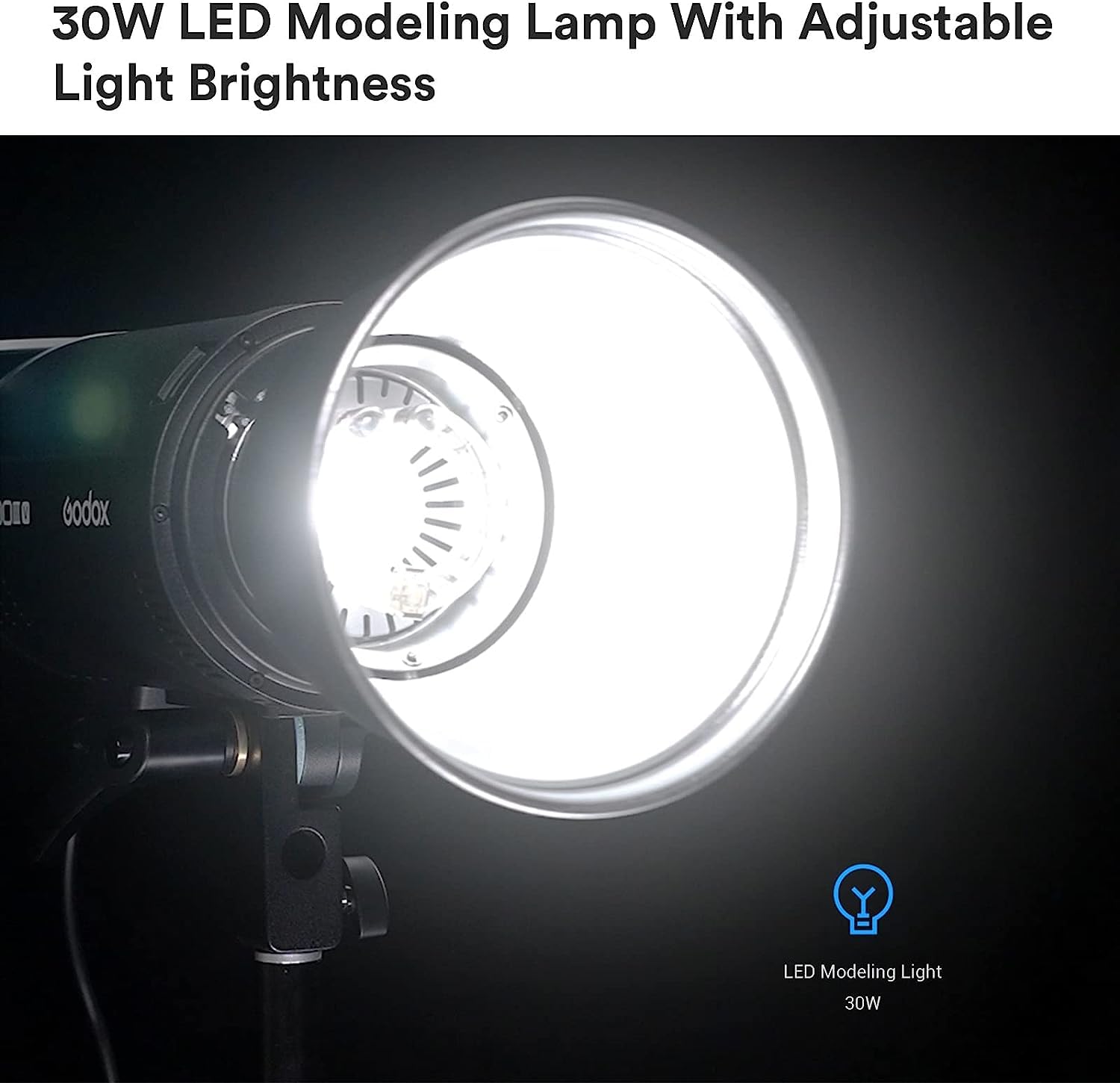 Godox DP800IIIV Flash de Estudio Profesional estroboscópico 800Ws, GN126 5600K Monolight con lámpara de Modelado de 30W 2.4G Wireless X System con Montura Bowens, excelente Estabilidad de salida-220V