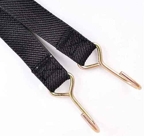 Miniatura 7 de Cuerda elástica plana, cuerda elástica negra resistente de 72 pulgadas con ganchos