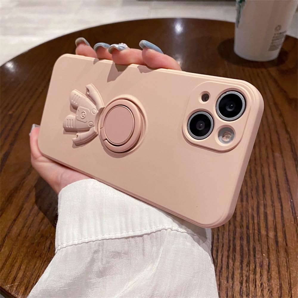 Coque iPhone 12 rose astronaute pour regarder vos vidéos les mains libres - 7