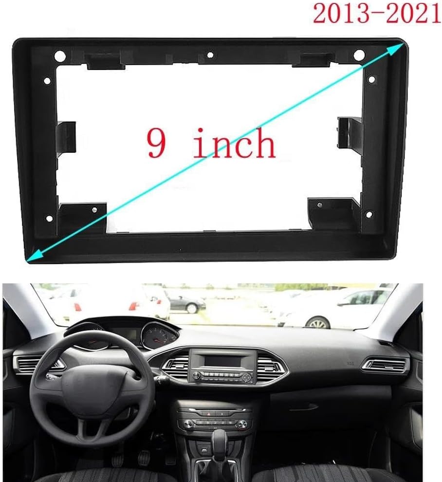 ラジオパネルフェイシア に適合する プジョー 308 2013-2017 カーラジオフェイシア DVDステレオフレームボードアダプタ