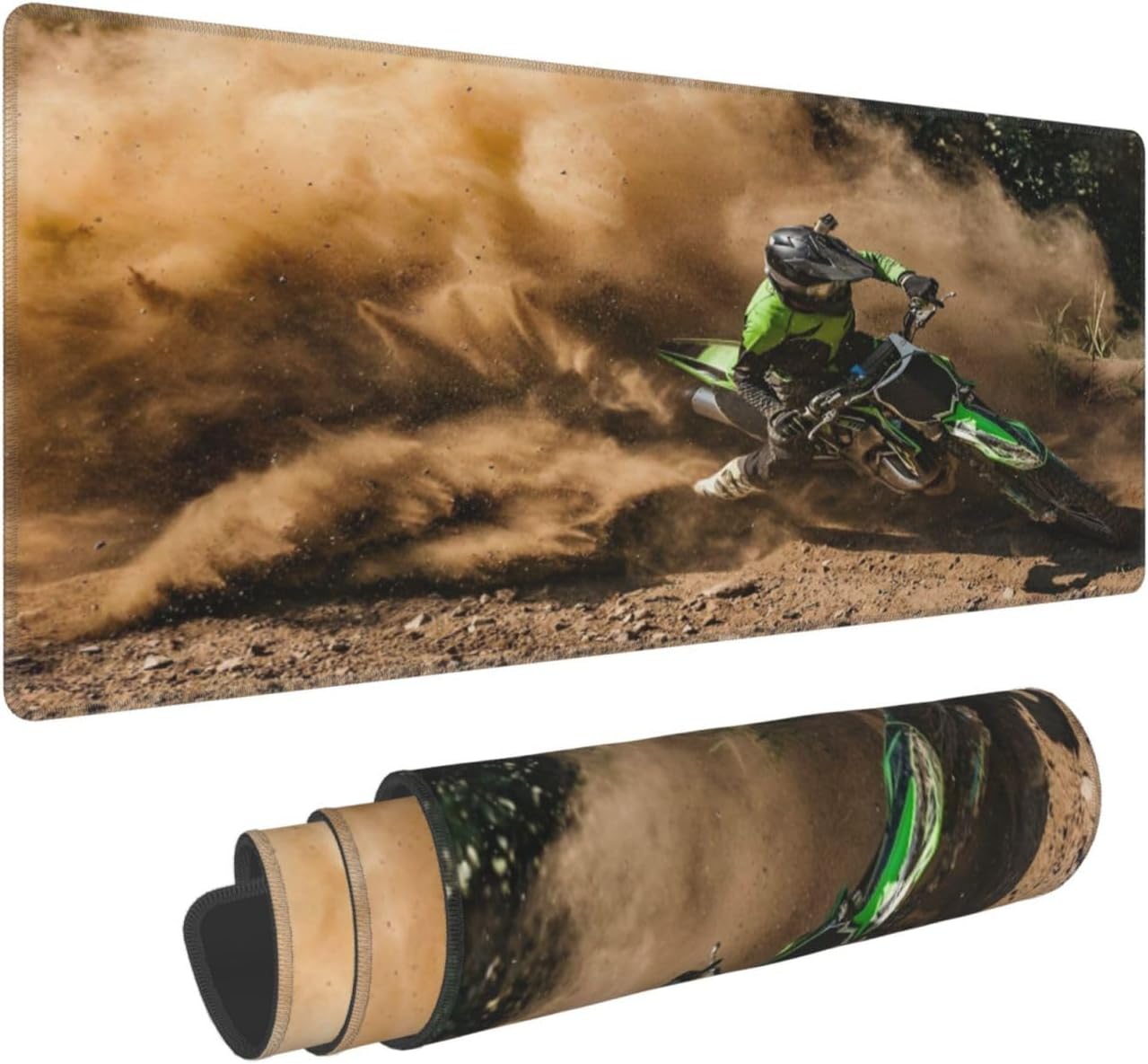Motocross Dirt Bike Mouse Pad, XL Extended Large Mouse Pads Gaming Mousepad Big Desk Mat for Computer Laptop PC Office Desktop, 12 X 31.5 Inch