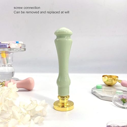 Miniatura 3 de 9 piezas de repuesto de sello de cera de cera, mango de sello de cera de sellado, mango de sello de cera de sellado de boda de madera