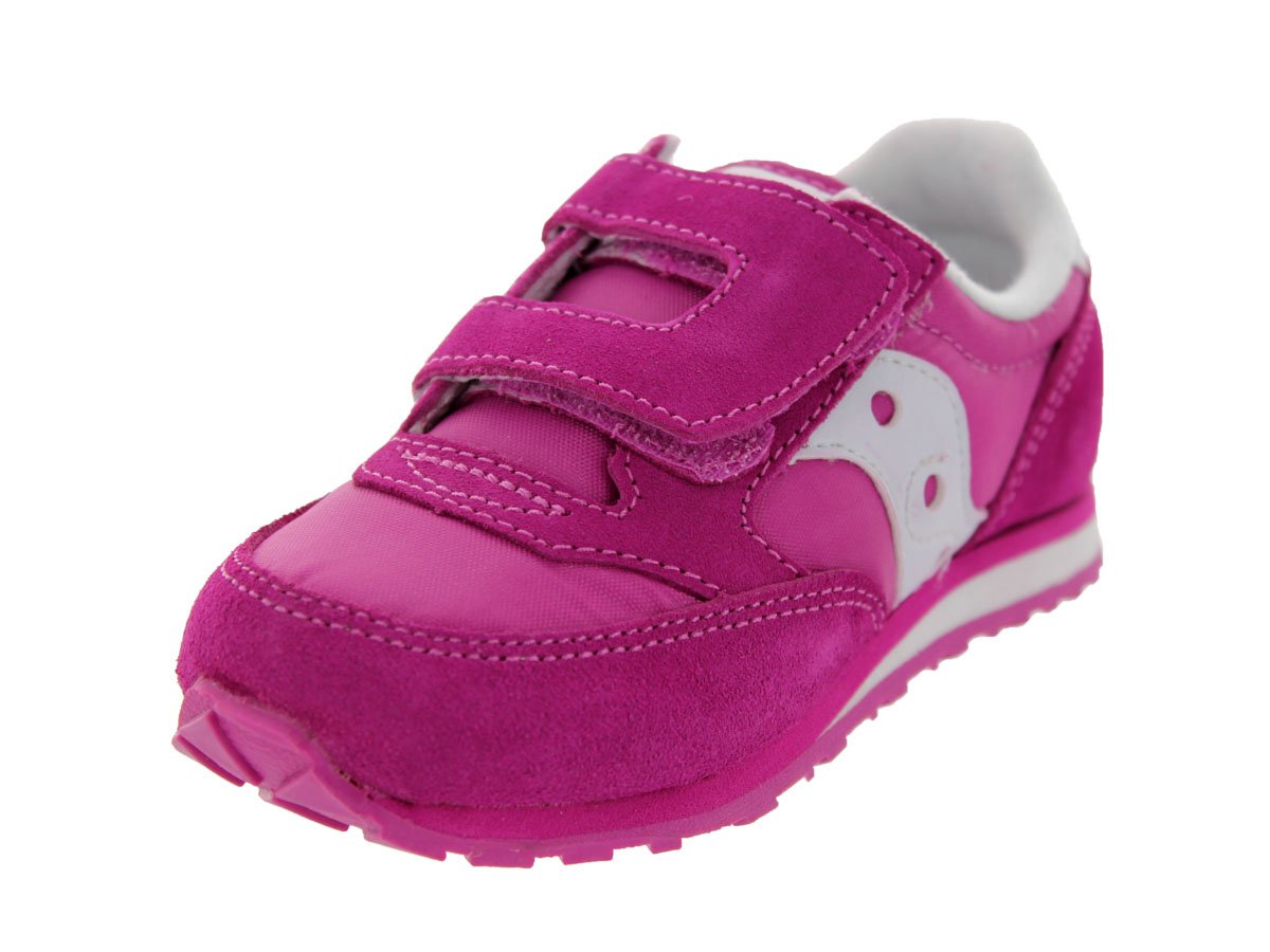 Saucony Unisex-child Baby Jazz Hook & Loop Seasonal , PINK 1, 12 M