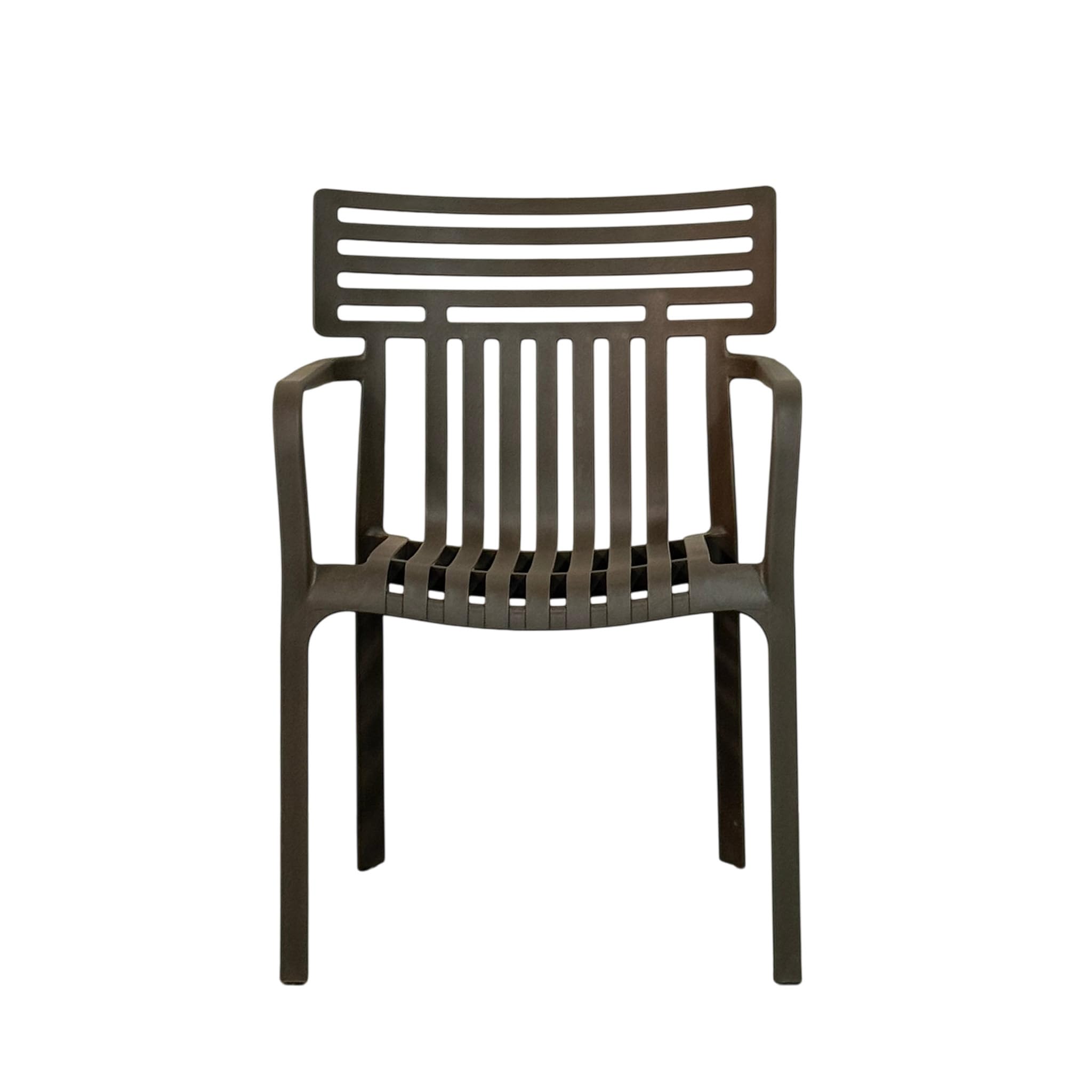 KARAT Chaise de Jardin Terrano avec Accoudoirs – Chaise Design Empilable, Résistante aux Intempéries & aux UV, Charge Max. 200 kg (1, Schwarz)