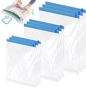 AYO 圧縮袋 衣類圧縮袋 手巻き 9枚 旅行 収納 掃除機不要