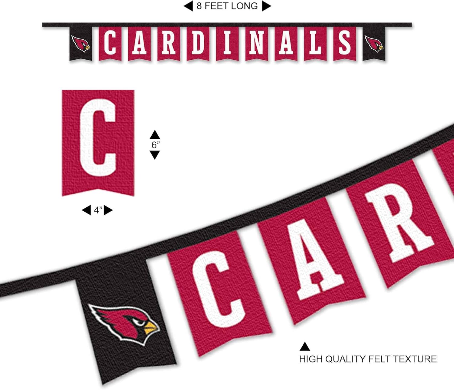 WinCraft Arizona Cardinals Banner String Pennant Flags - Image 5