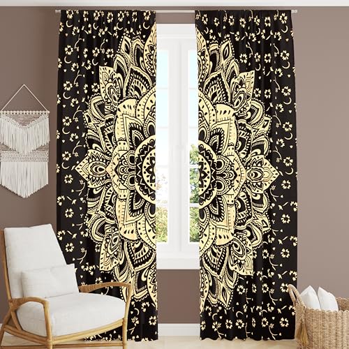 Bless International Beautiful Indian Bohemian Psychedelic Hippie Flower Ombre Window