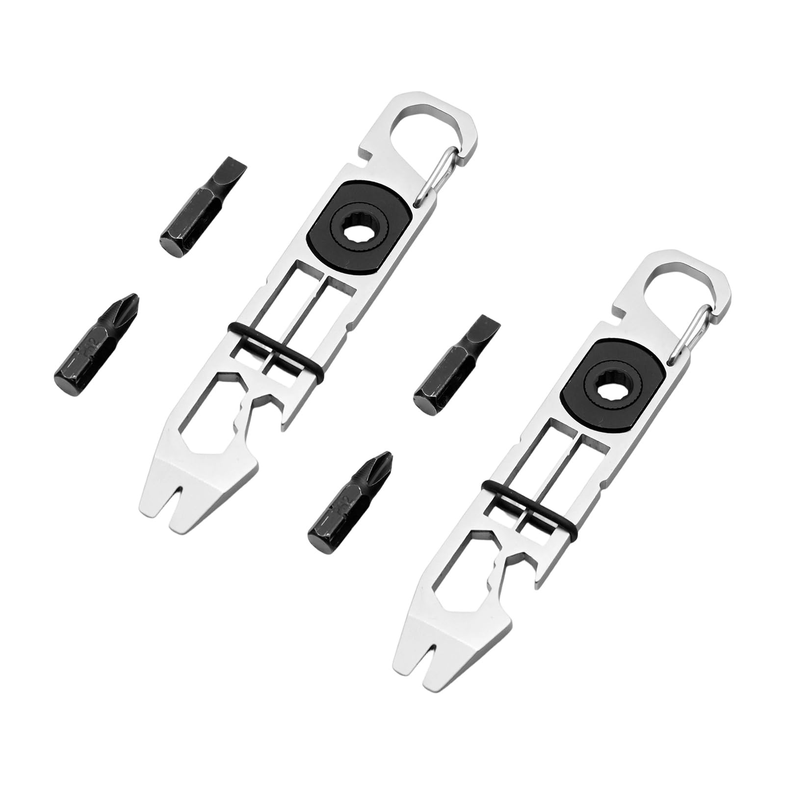 Multitool Alloy Keychain Bottle Opener Keychains Clip Holder Keychains Clip Hook Outdoor Camping Buckle Keychain Multifunctional Pocket Tool