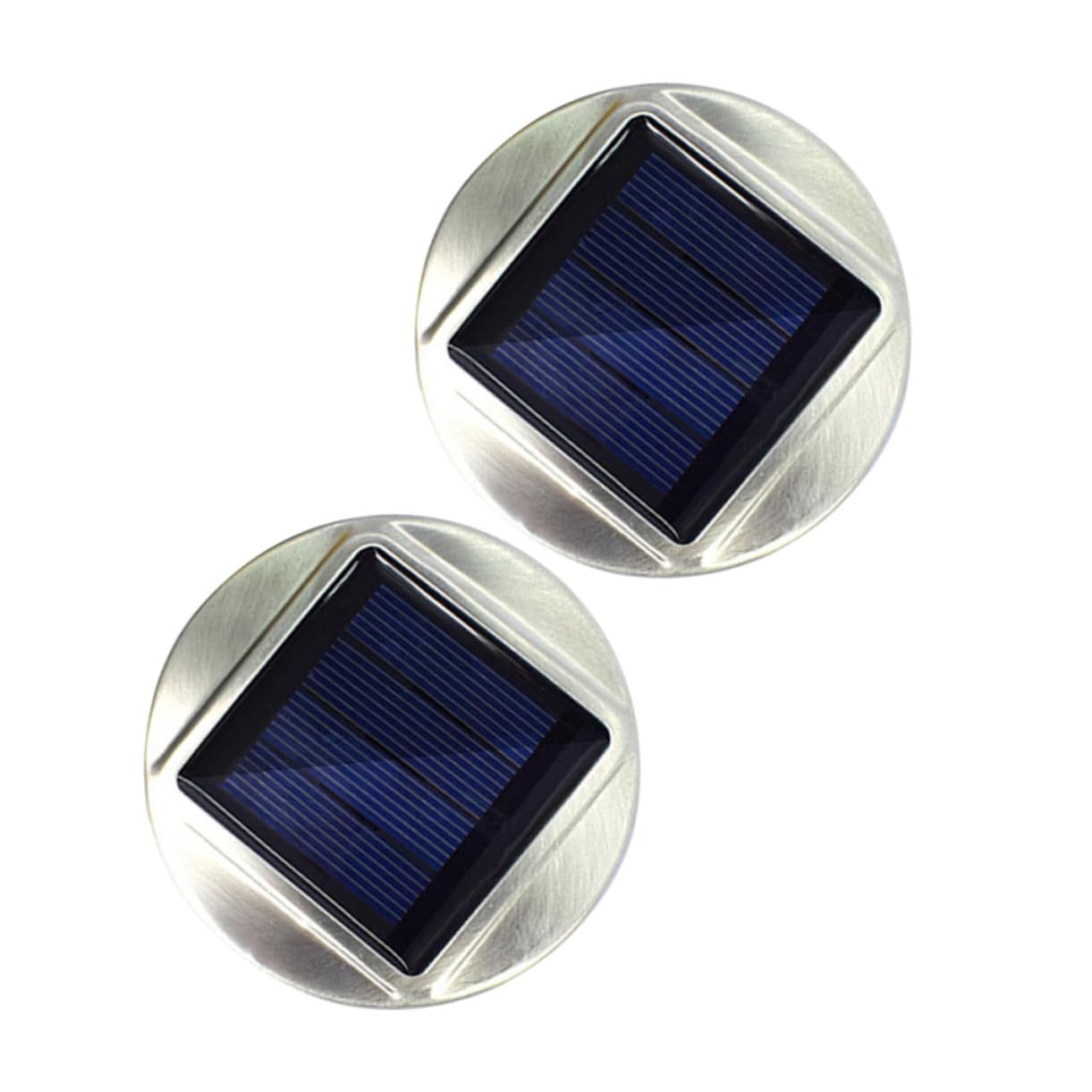 DOITOOL 2pcs Solar Jar Lights Replacement Lids Outdoor Solar Jar Parts with Waterproof Stainless Steel Top for Patio Decor