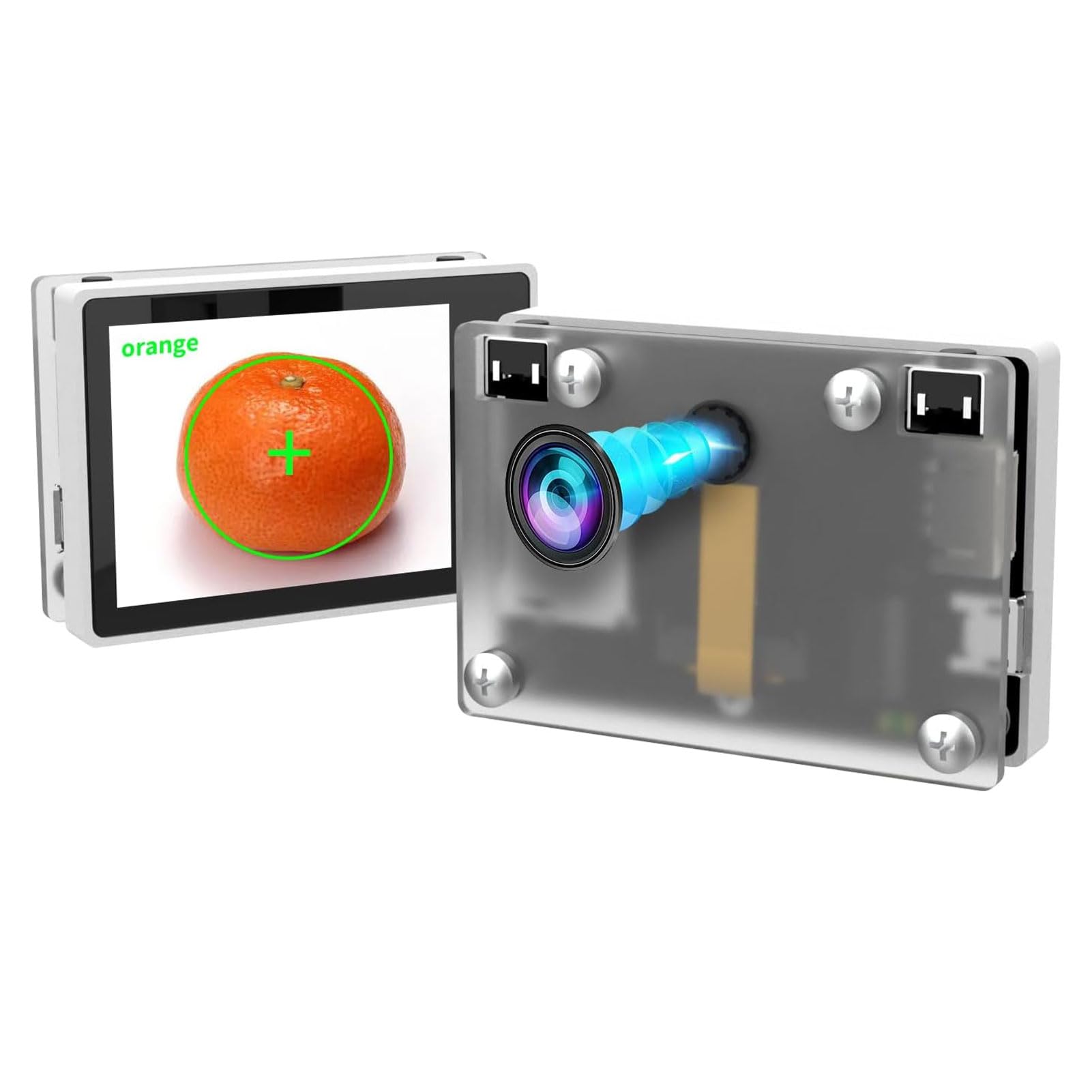 Sxhlseller Moduł Kamery Wizyjnej, Zestaw AI z kamerą 2 MP OV2640 2-calowy Ekran Dotykowy LCD dla Pico Programowalny MicroPython Open Source dla Robotyki ST