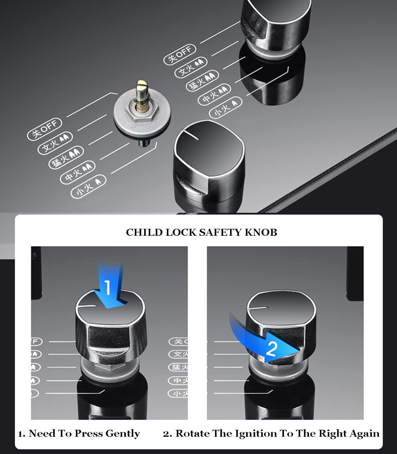 ポータブルガスストーブ 2バーナー、17742BTU 高火力ブラック強化ガラスガスストーブ 自立型ストーブ