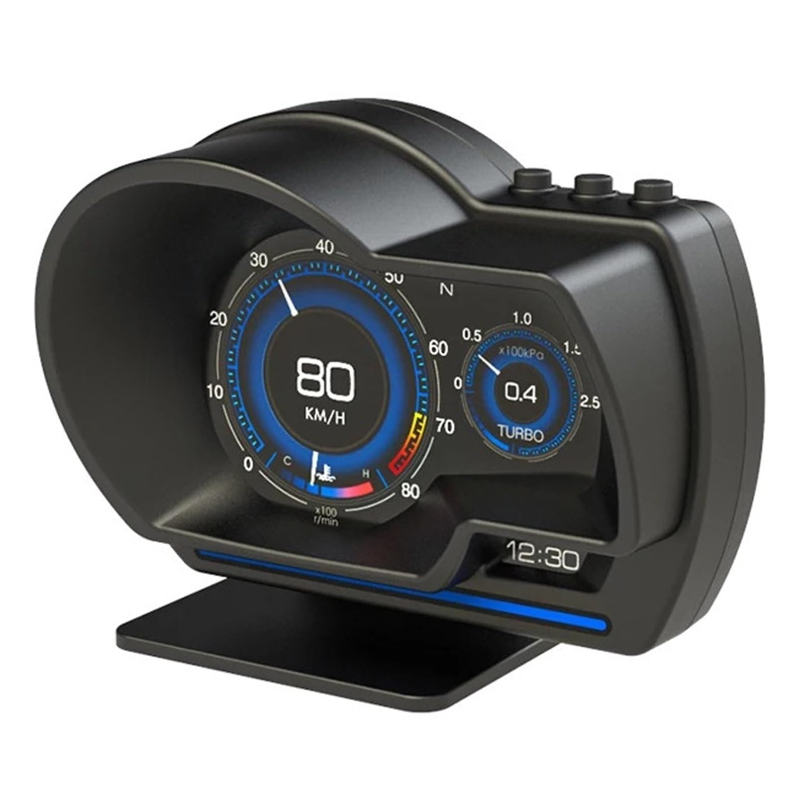 OBD + GPS Coche Inteligente HUD Indicador Cabeza Arriba Pantalla Automática Sistema Dual Odómetro Digital Alarma De Seguridad Temperatura De Agua Y Aceite RPM Instrumento Multifunción
