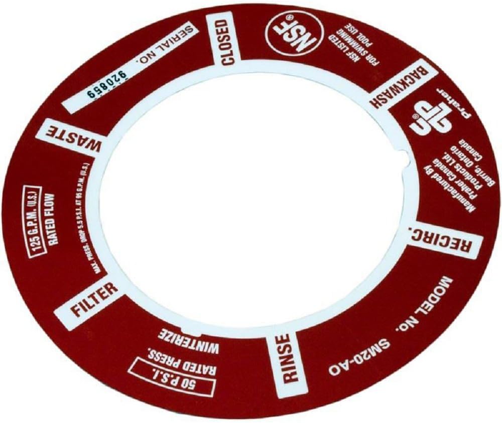 Praher E-5-S2 2" Valve Decal for Side Mount Multiport Valve