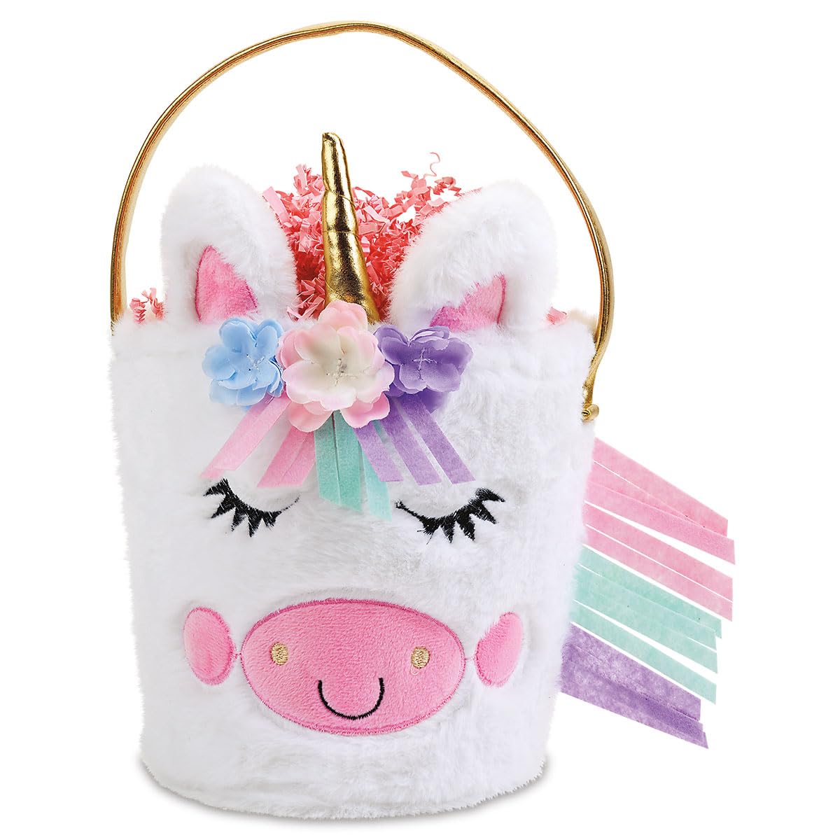 Lillian Vernon Personalized Plush Unicorn Bunny Easter Basket Tote - 13