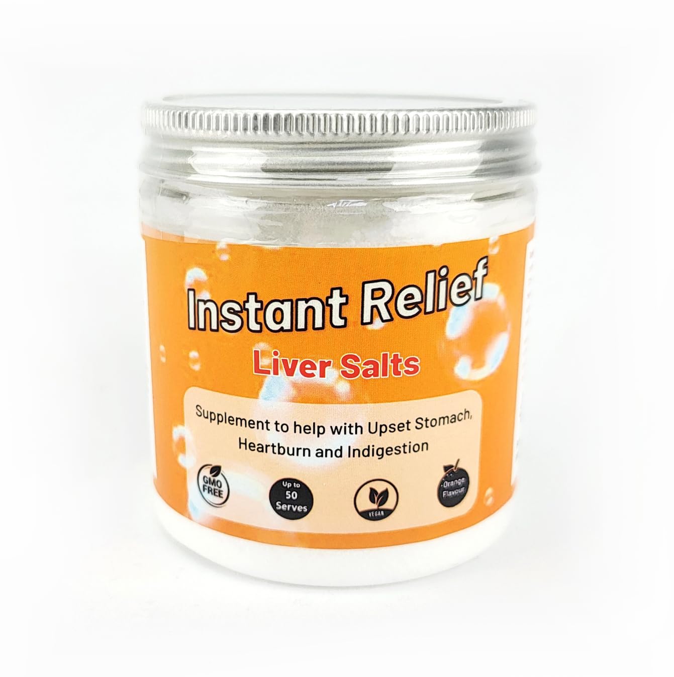 Intralabs Liver Salts 250g, Orange Flavour, 50 Servings, Relief from Upset Stomach, Heartburn & Indigestion. Made in The UK.