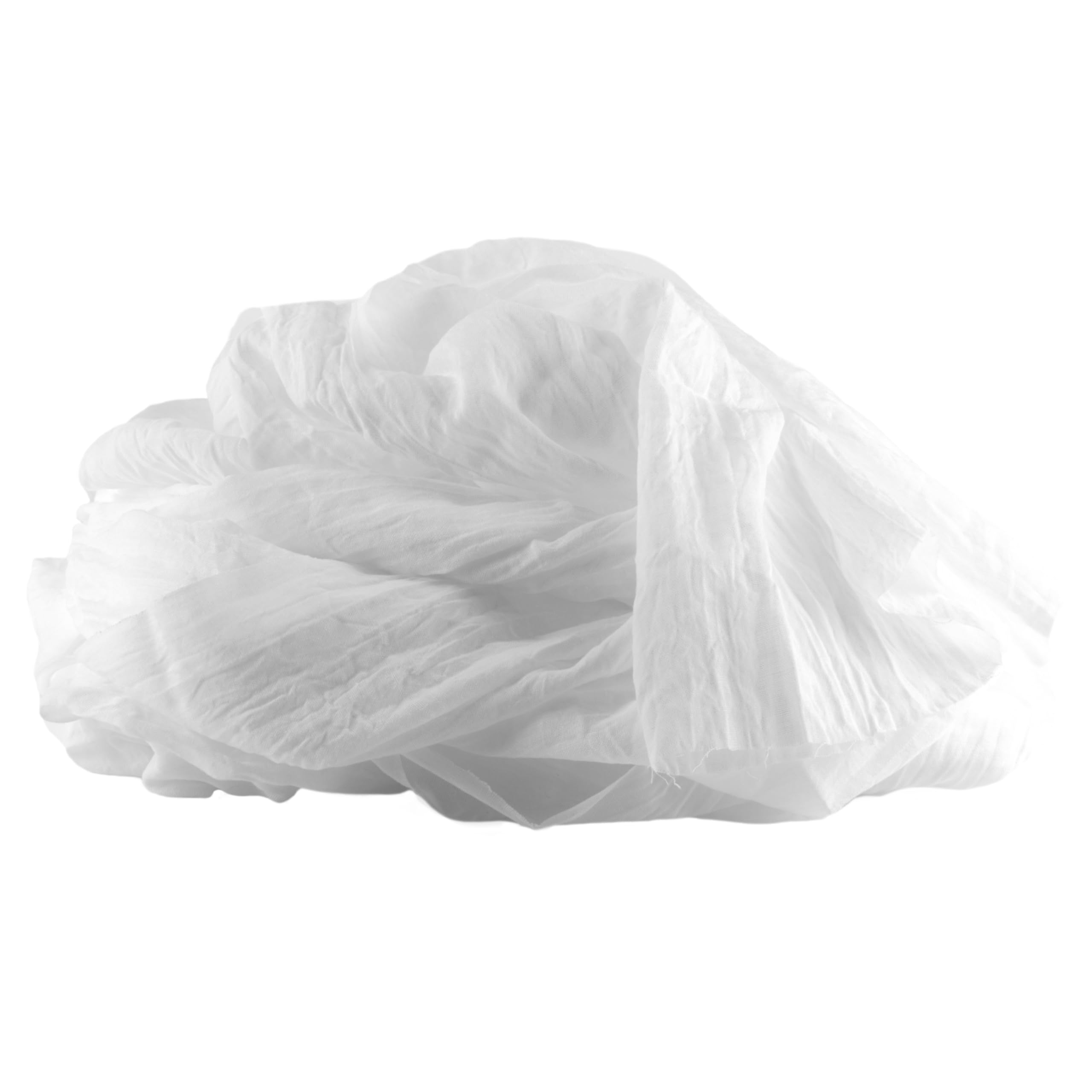 100%Mosel Musselin Dekostoff, in Offwhite (48 cm x 5 m), 66 g/m², sehr dünner Tischläufer, zarte Tischdeko für Geburtstage & Hochzeiten, Tischband als Bunte Dekoration zu besonderen Anlässen