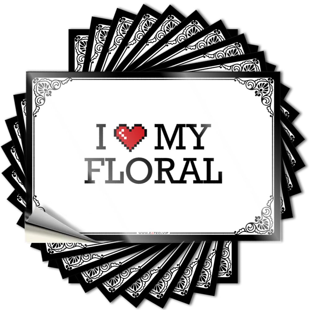 Man Cave Accessories, Tattoo Funny Hat Quote Stickers, Half No Residue Decals for Luggage | Alcohol Party Favor Custom I Love My Floral(6X9CM)