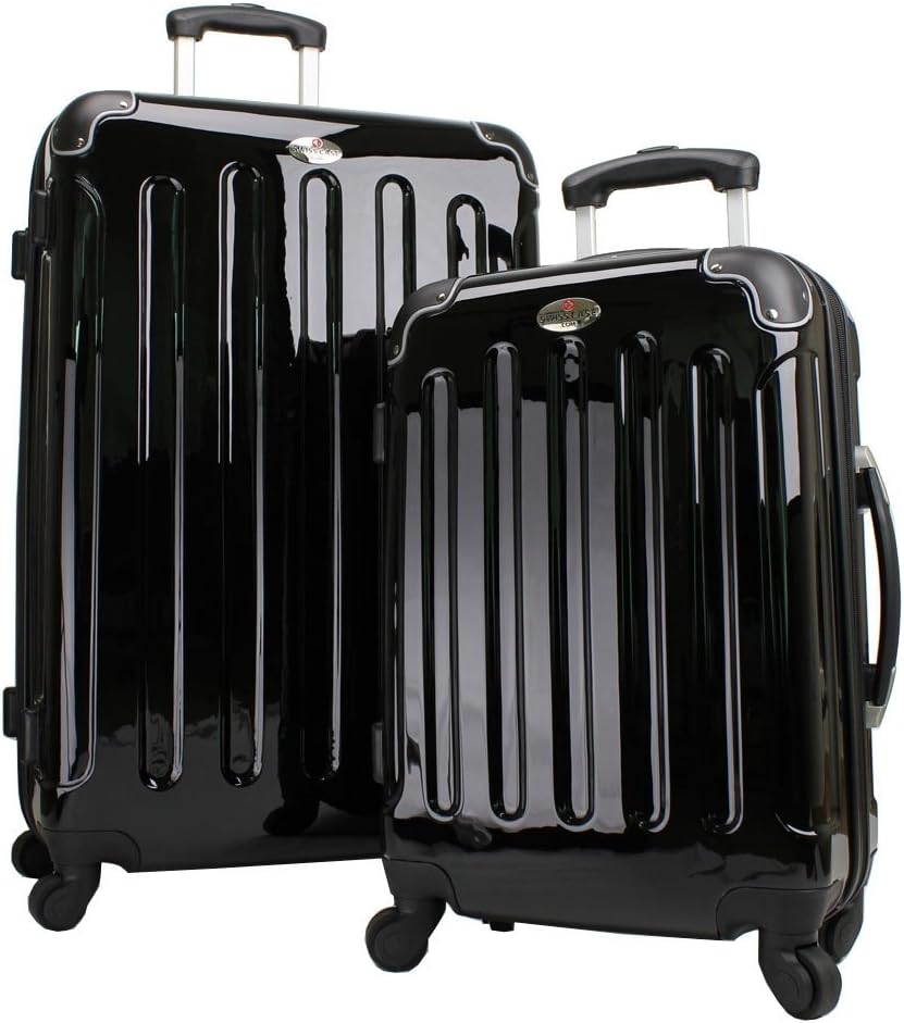 Swiss Case 4 Wheel EZ2C 2Pc Suitcase Set Pink