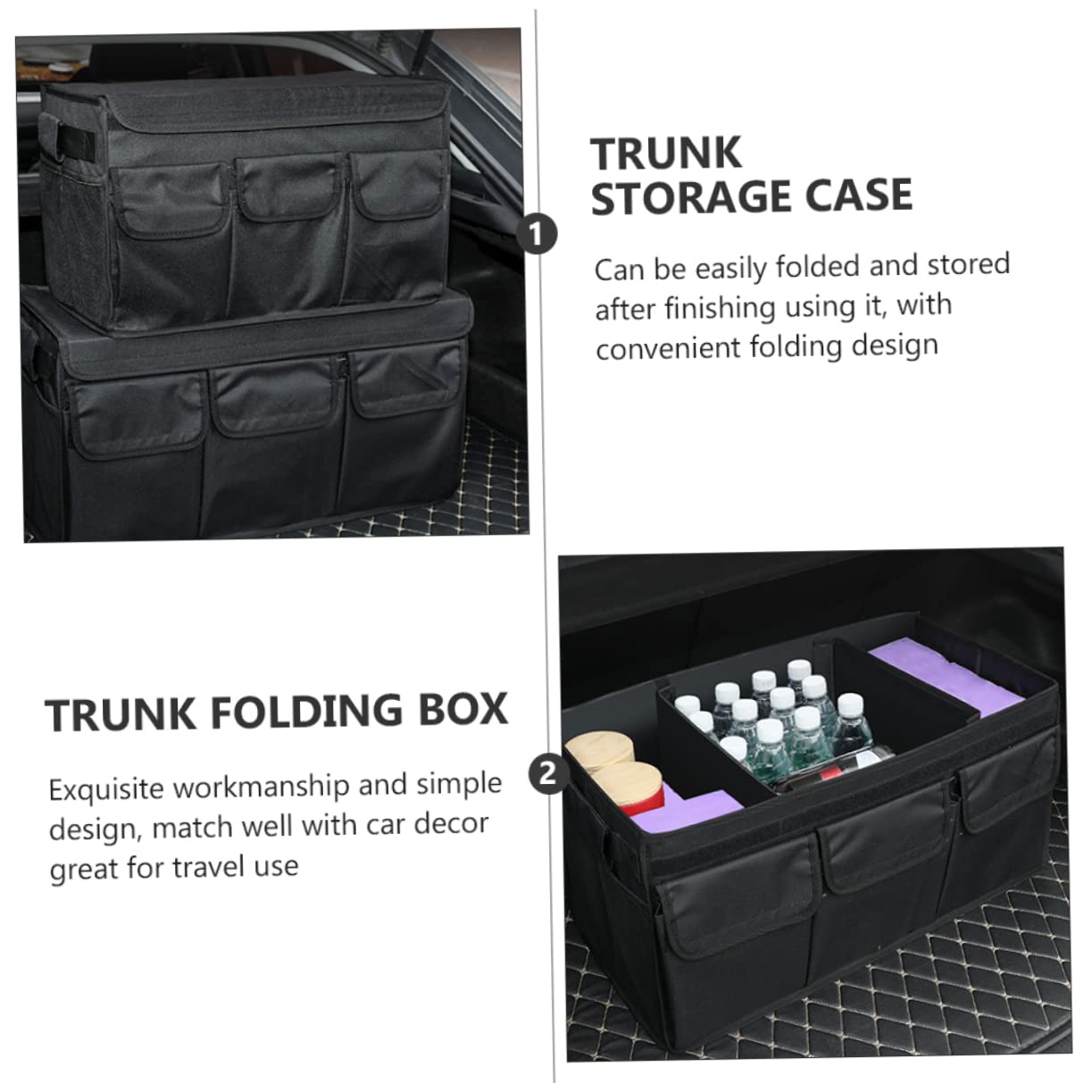 Organisateur De Coffre De Voiture Grand Coffre De Rangement Organisateur Pour Courses Et Matériel