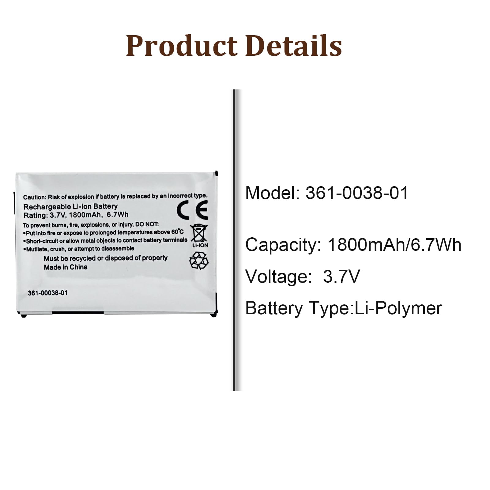 Ersatzakku Batterie 010-11143-00 361-00038-01 kompatibel mit Gar-min Zumo 660, 650, 600, 220 / Aera 560, 550, 510, 500 / SafeNav Navigation Device