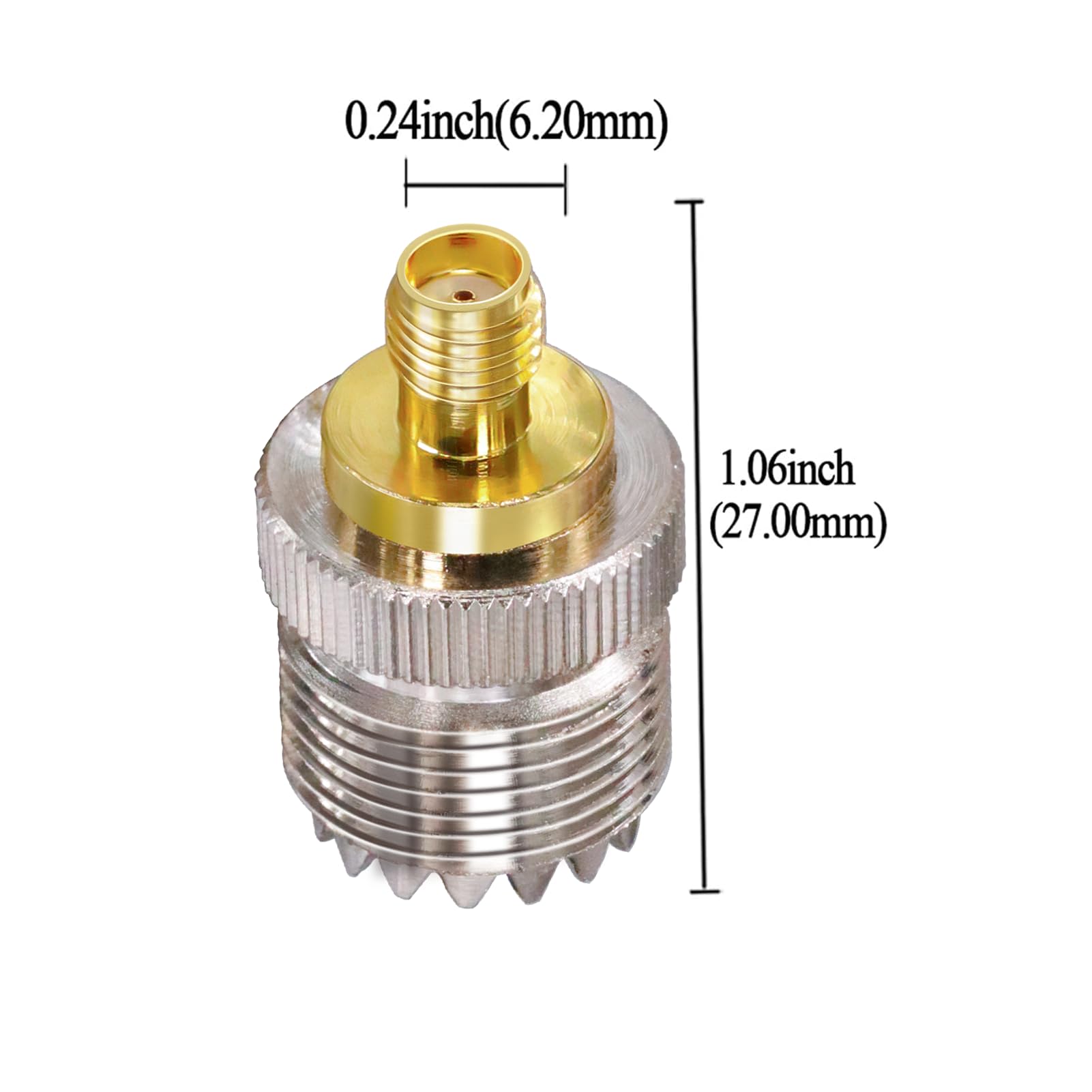 TUOLNK Adaptateur SMA vers PL259 Connecteur coaxial 2 pièces pour antenne Radio CB avec Prises SO239 et SMA