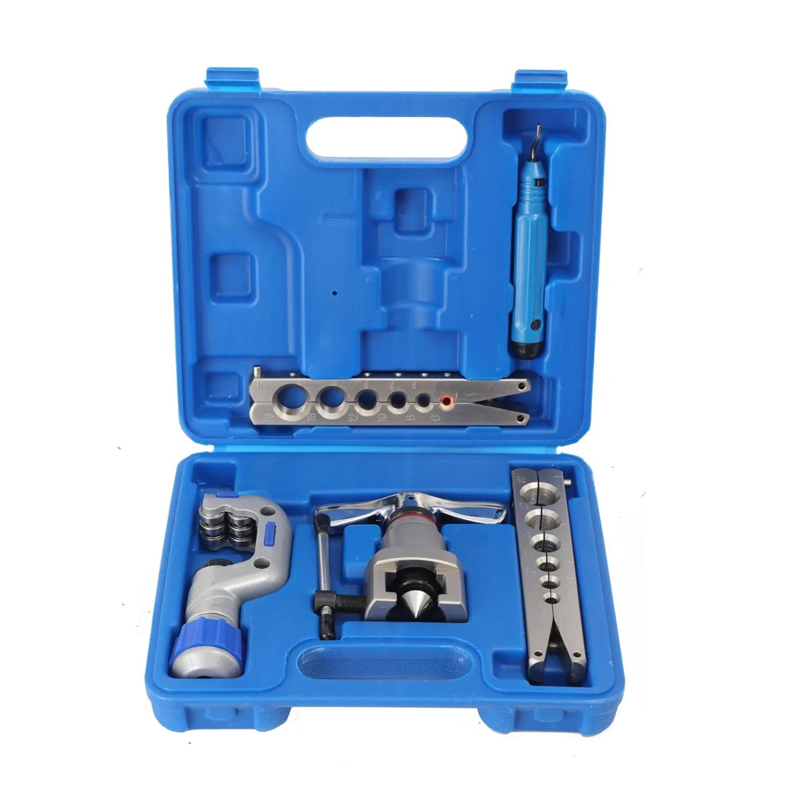 Pipe Expander, Flaring Tool Kit Set Eccentric Pipe Expander Heavy Tubing 45 Degree Cone for Cooler Boiler