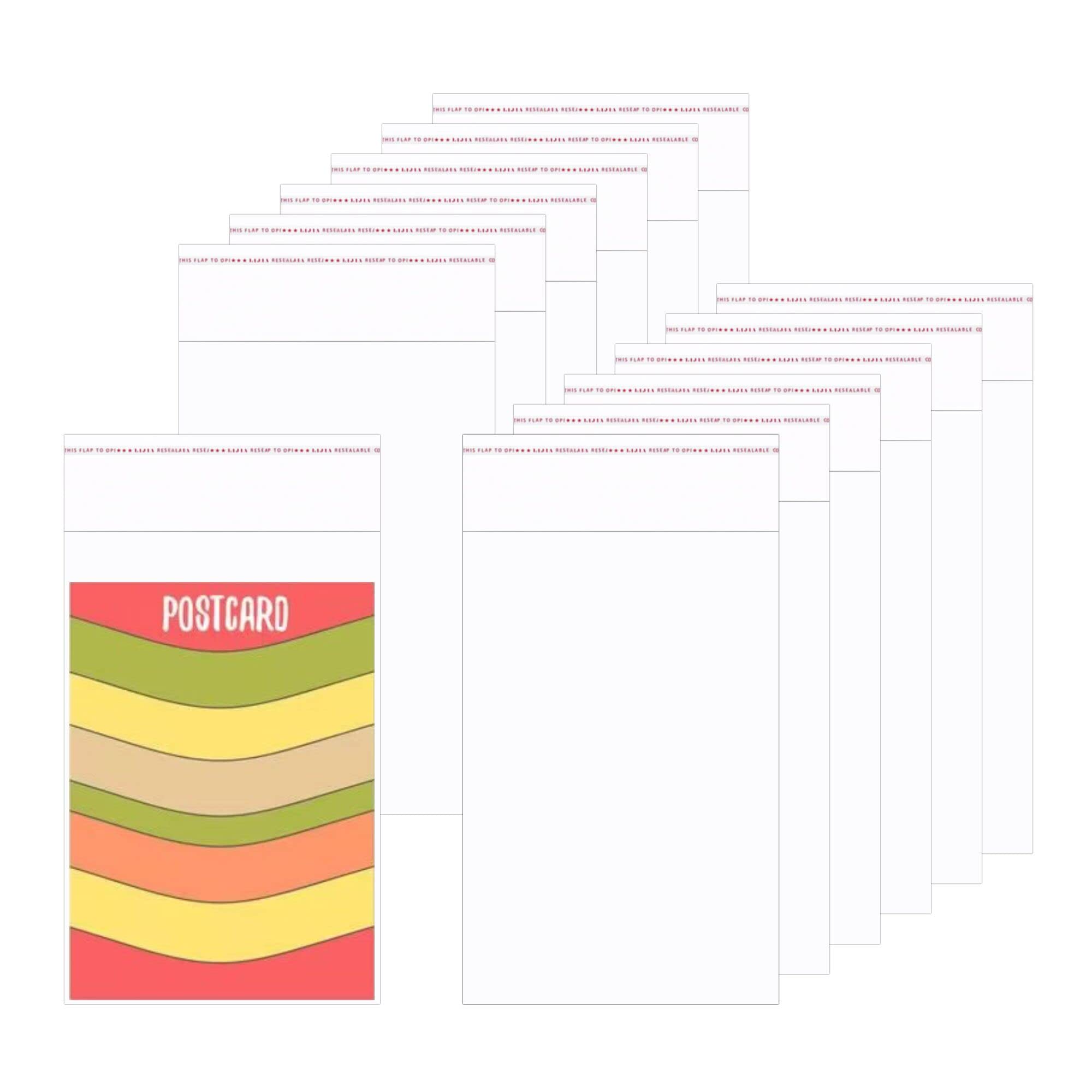 200 Pezzi Sacchetti di Cellophane Autoadesivi 10x10cm Sacchetti Trasparente Riutilizzabili Bustine Plastica Piccoli con Chiusura Adesiva 50µm per Caramella Biscotti Gioielli(11 Misure a Scelta