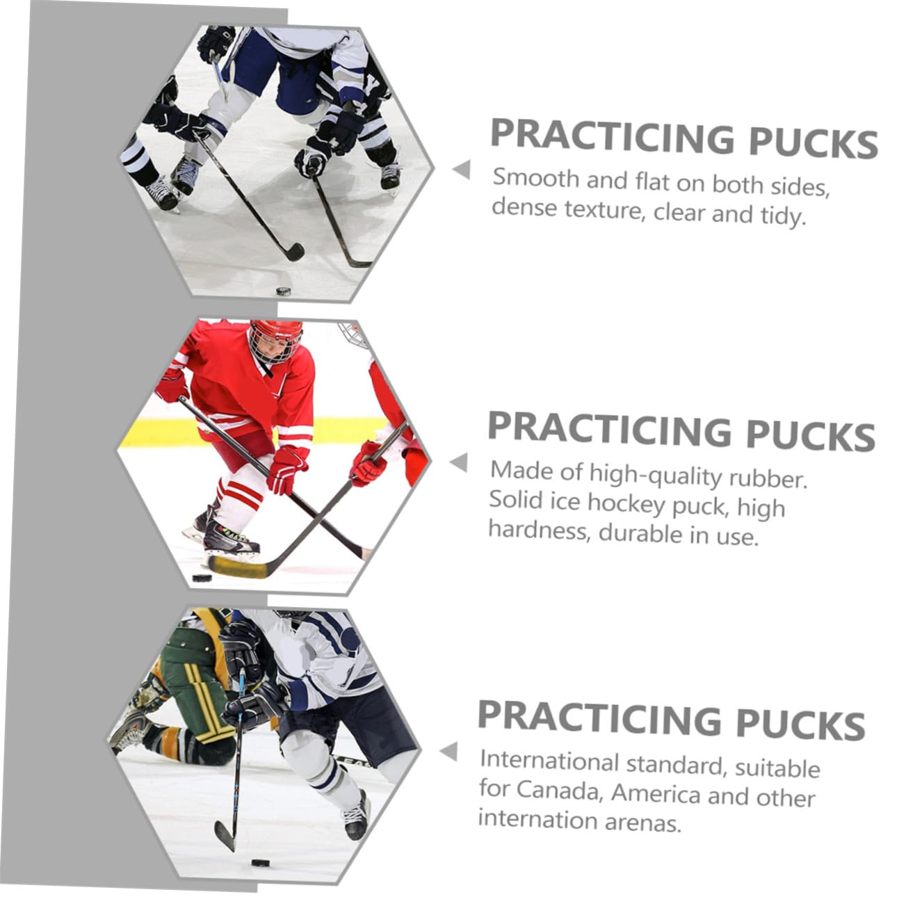 Anneome 9pièces Palets De Hockey Glace Noirs pour Entraînement Et Compétitions