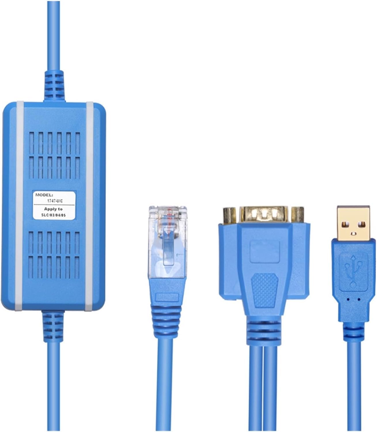 Cable de programación, Cable PLC 1747-UIC Cable de descarga de PLC compatible con la serie SLC 1747-PIC Convertidor de interfaz USB a RS232/DH-485 USB-1747-PIC(1747 Uic Isolation)