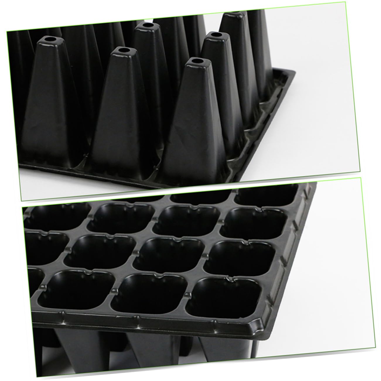 Plateau de Germination en Plastique Lot de 5 50 Alvéoles pour Jardinage et Bac à Plantes Ventilé Retrait Facile pour Semis et Propagation
