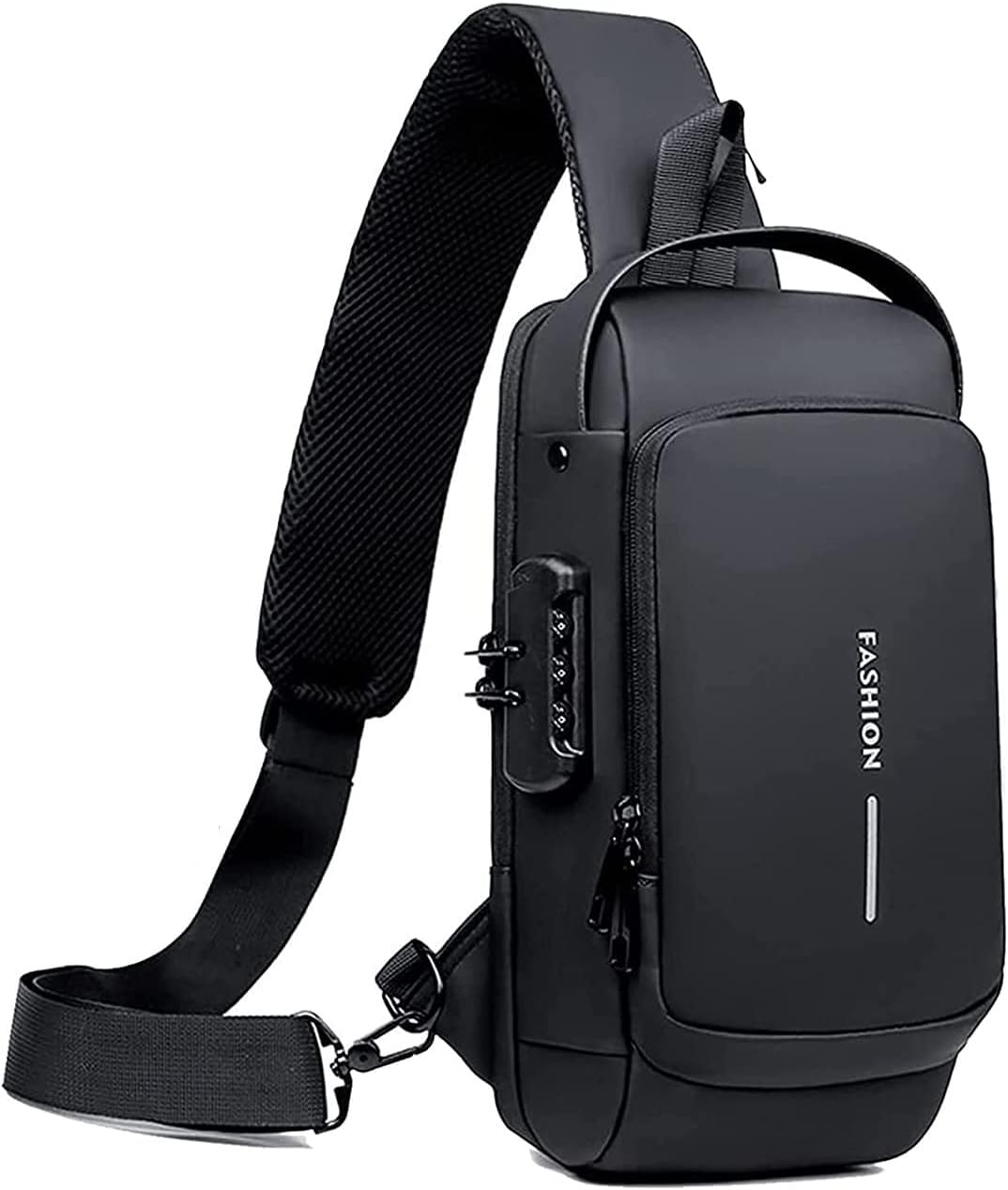 GION Men Women Crossbody Bags Shoulder Bag Chest Bag Water-Resistant Anti-Theft Side Bag With Usb Charge Port For Travel Office, School, Outdoor, Business And Other Occasions (1Pcs)