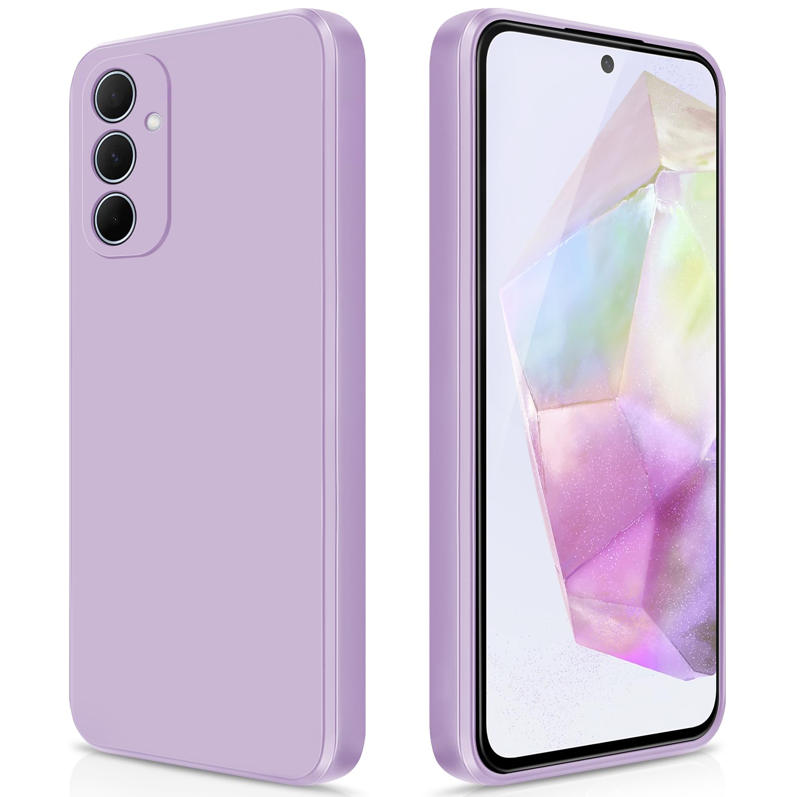 GiiYoon Silicone Case Compatible with Samsung Galaxy A35 5G, Full Body Silky Soft Touch Phone Case with Camera Protection, Shockproof Cover with