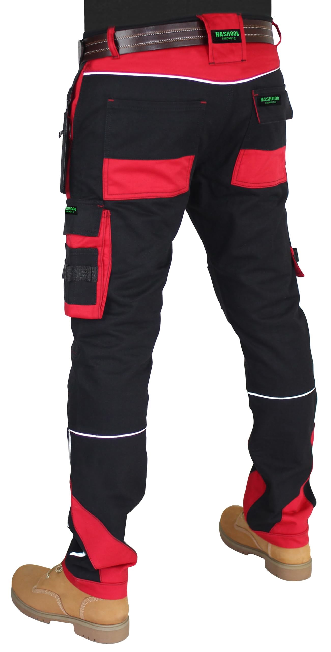 Męskie spodnie robocze Heavy Duty Safety Cargo Combat Spodnie robocze z wieloma kieszeniami Ochraniacz na kolana Cordura Kieszenie ochronne Potrójne szwy Trwała odzież robocza