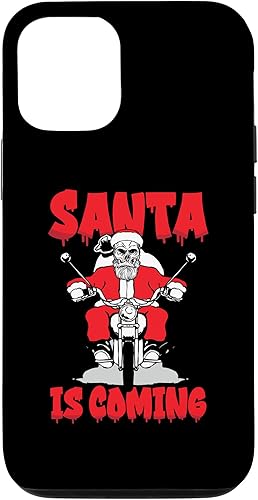 iPhone 1212 Pro Scary Santa Christmas Holiday Halloween Motorcycle Rider Case