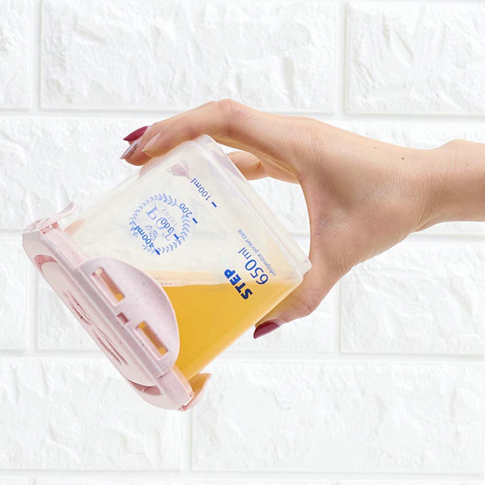 Contenitori Alimentari, Contenitore per Cereali, Durevole Impilabile Contenitori, Airtight, Mantieni Il Cibo Fresco e Asciutto, Pink