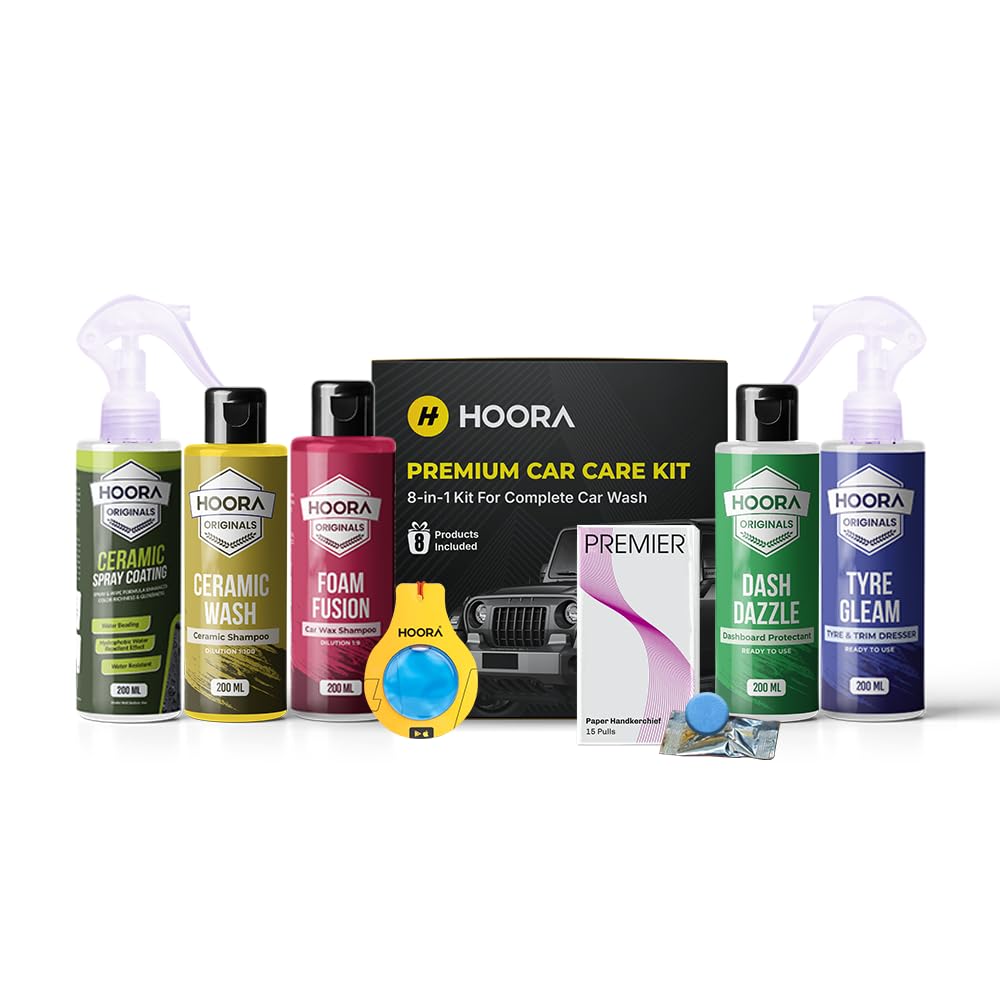 HOORA Monthly Car Care Kit, Complete 8-in-1 Car Cleaning & Shine Solution, Ceramic Coating with Ceramic Shampoo, Long-Lasting Protection, 30-Day Freshness, Premium Detailing, 200 ml Per Piece-image-16